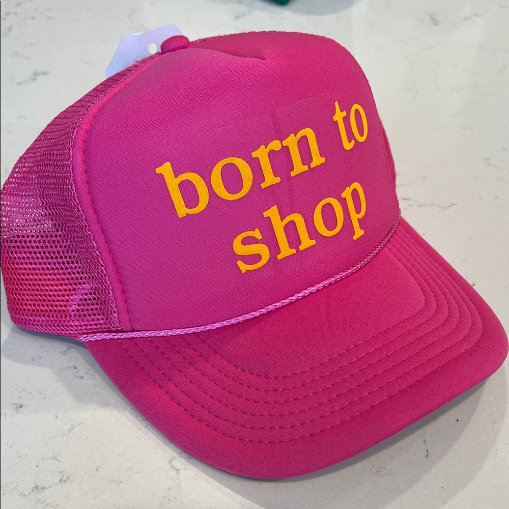 OTTO Pink and Yellow 'Born to Shop' Cap